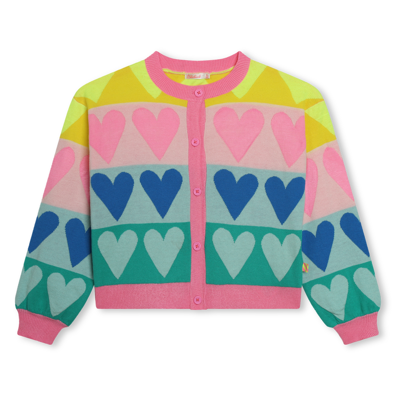 Cardigan tricot à motifs coeurs BILLIEBLUSH 
                    FILLE