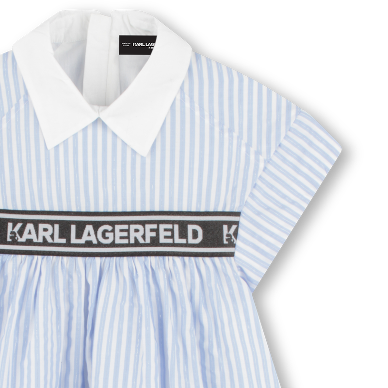 Robe chemise rayée métallisée KARL LAGERFELD KIDS 
                    FILLE