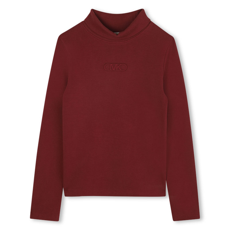 T-shirt manches longue col montant MICHAEL KORS 
                    FILLE