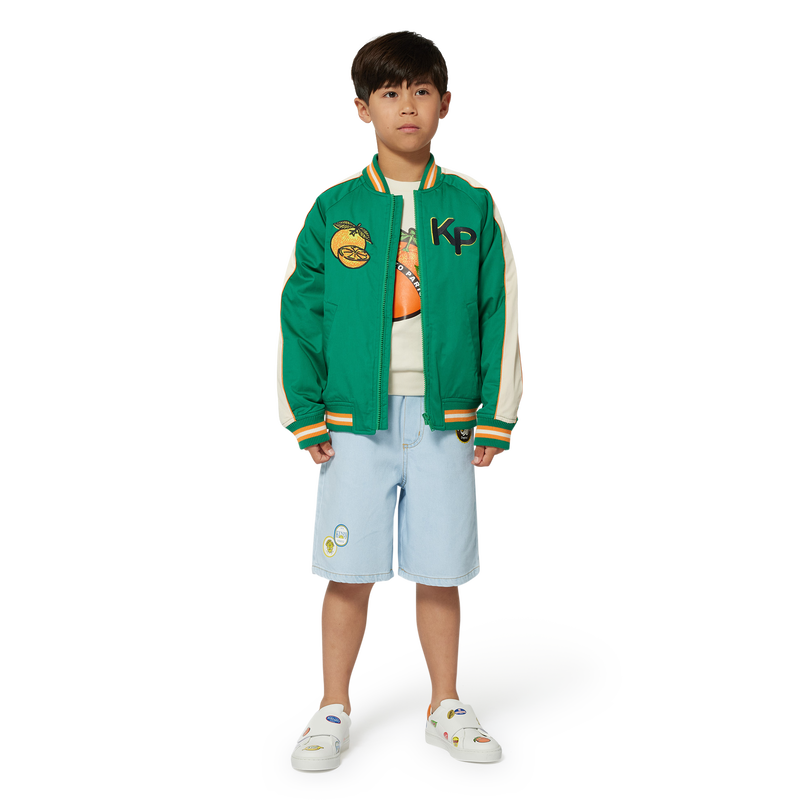 Blouson en satin de coton KENZO KIDS 
                    GARCON