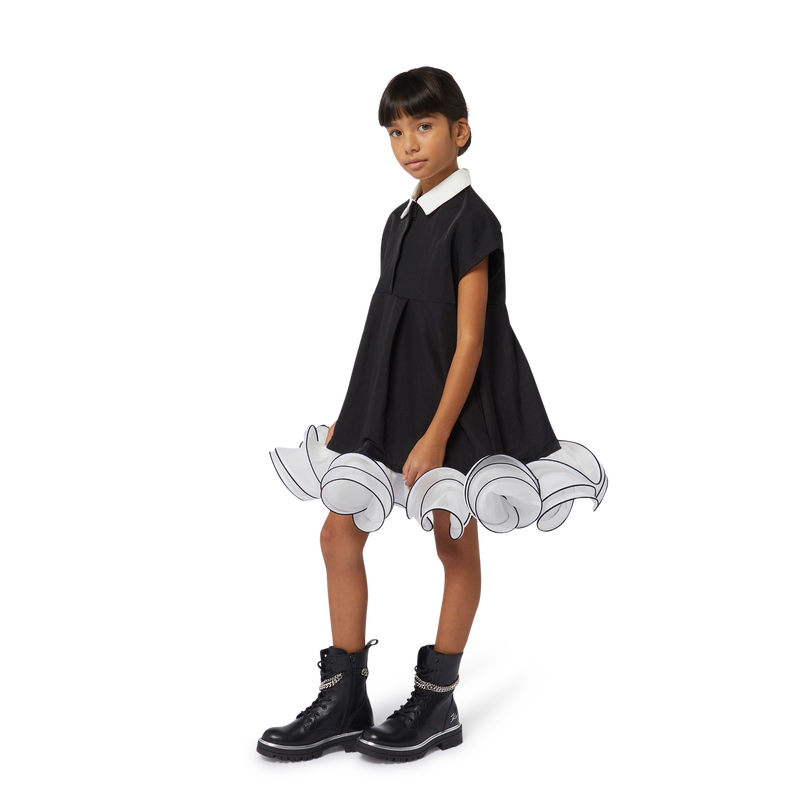 Bottines en cuir de vachette KARL LAGERFELD KIDS 
                    FILLE