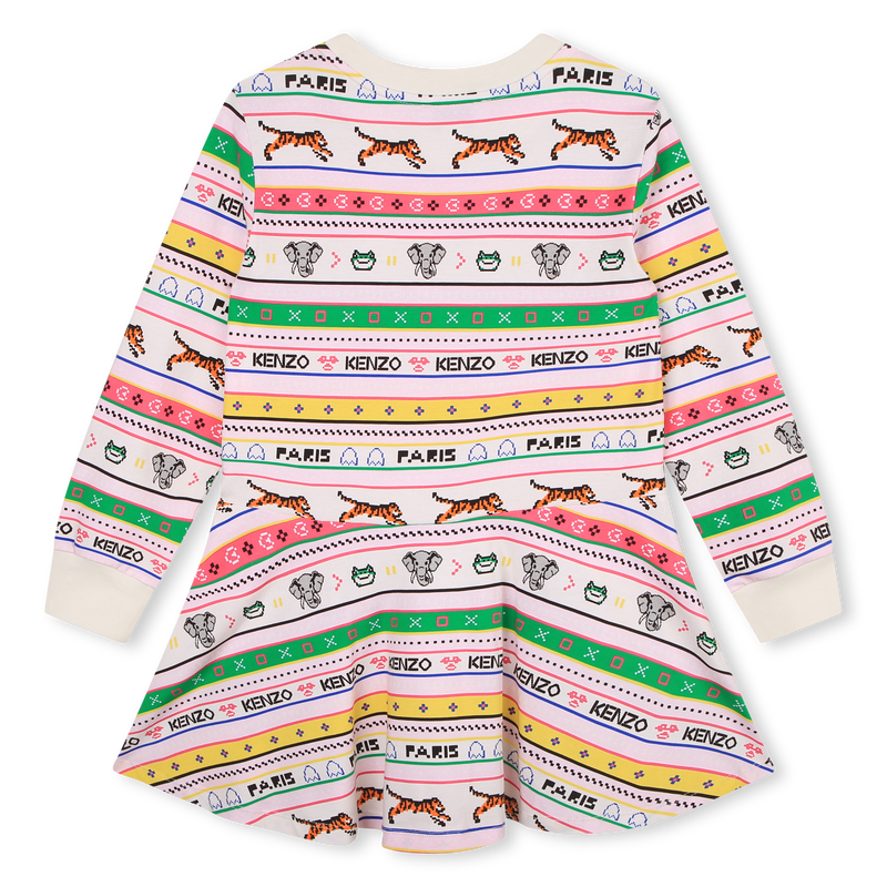 Robe manches longues en coton KENZO KIDS 
                    FILLE