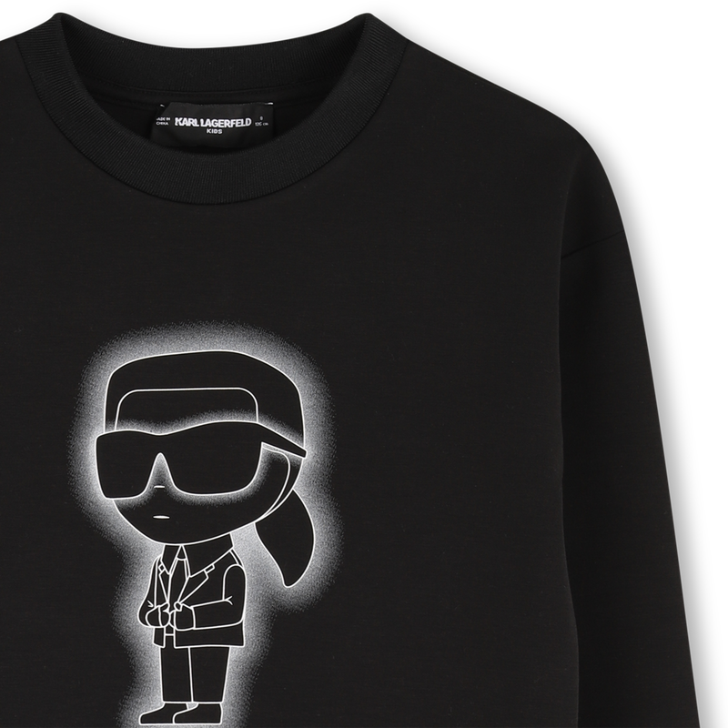 Sweat-shirt en double jersey KARL LAGERFELD KIDS 
                        GARCON