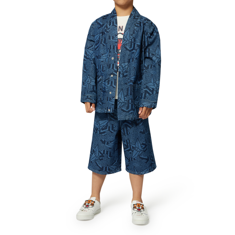 Veste en jean imprim&eacute;e KENZO KIDS 
                        UNISEXE