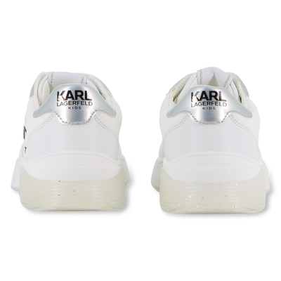 Baskets à lacets avec badge KARL LAGERFELD KIDS FILLE