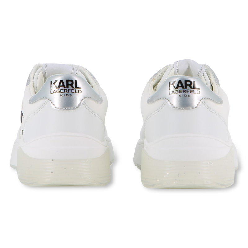 Baskets à lacets avec badge KARL LAGERFELD KIDS 
                    FILLE