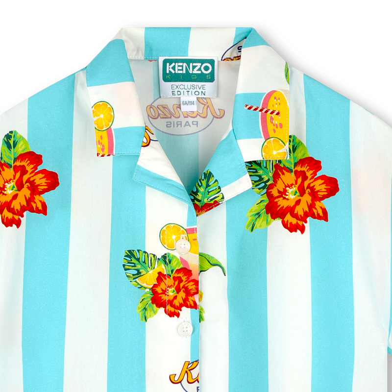 Chemise imprimée en coton KENZO KIDS 
                    FILLE