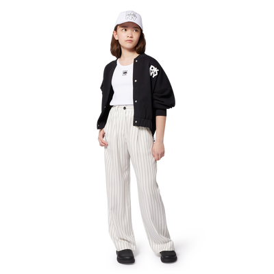 D&eacute;bardeur &agrave; c&ocirc;tes et broderie DKNY FILLE