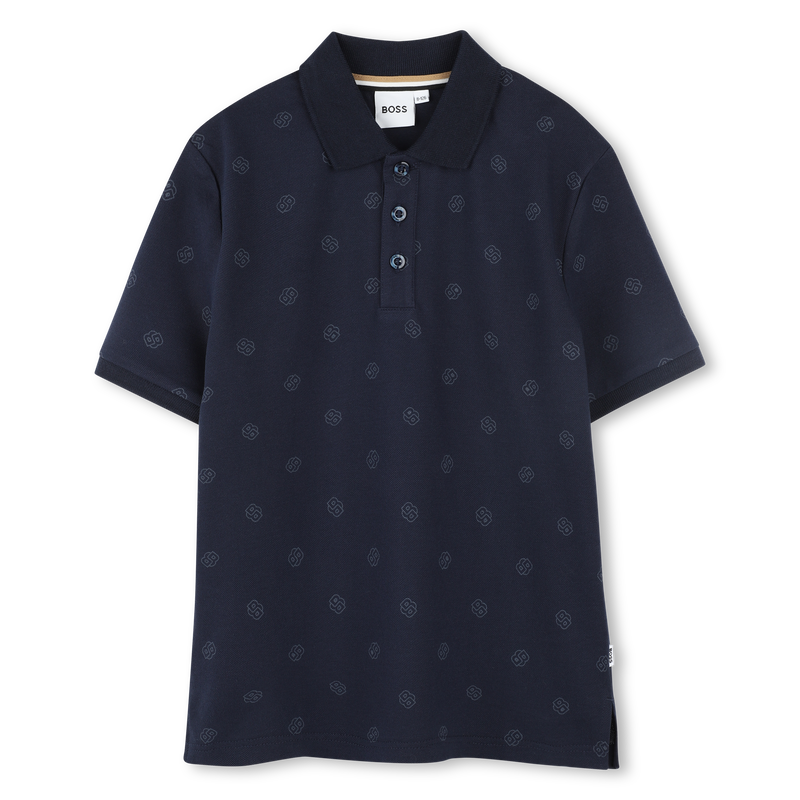 Polo à coupe droite imprimé BOSS 
                    GARCON