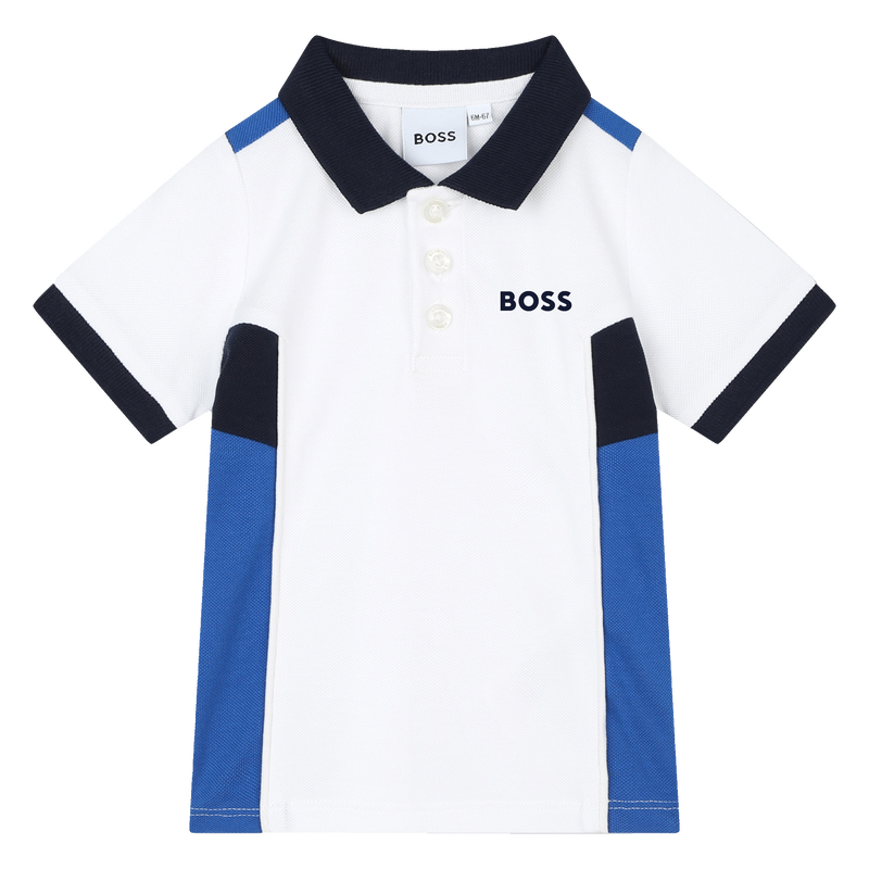 Polo à sigle en piqué BOSS 
                    GARCON