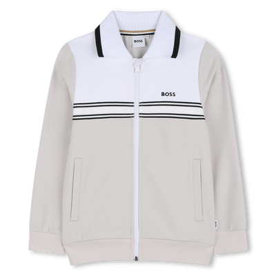 SWEAT &Agrave; CAPUCHE ZIPP&Eacute;E BOSS GARCON