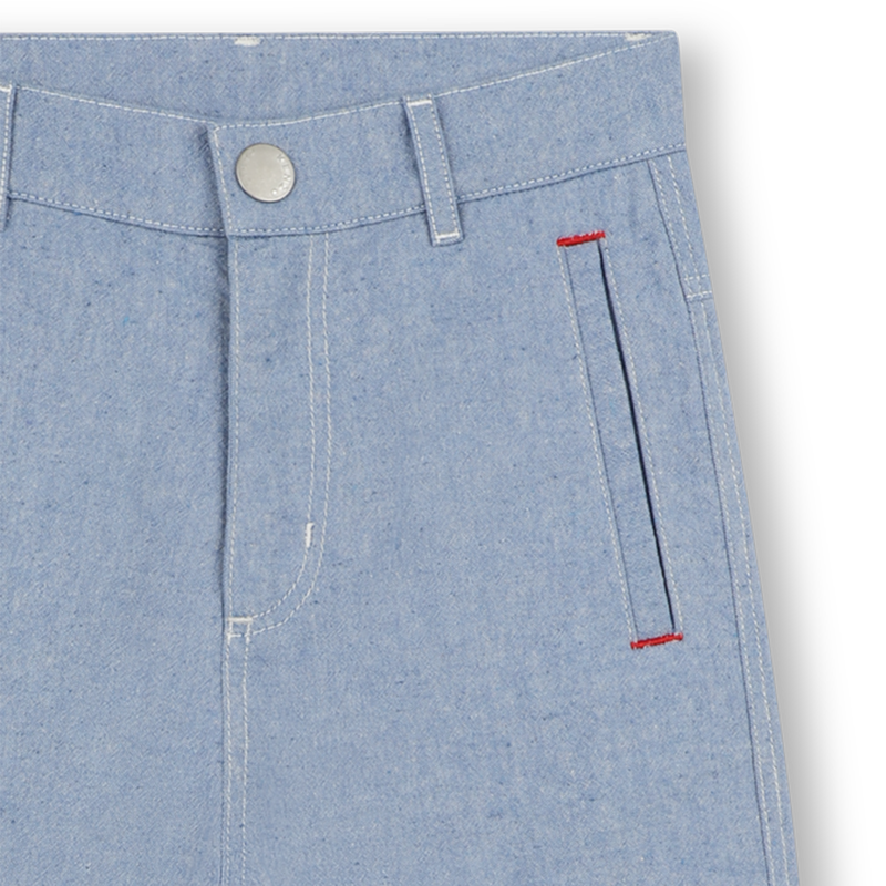 Pantalon en coton avec poches KENZO KIDS 
                        GARCON