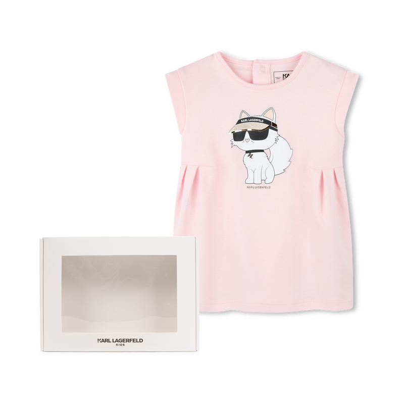 Robe évasée avec illustration KARL LAGERFELD KIDS 
                    FILLE