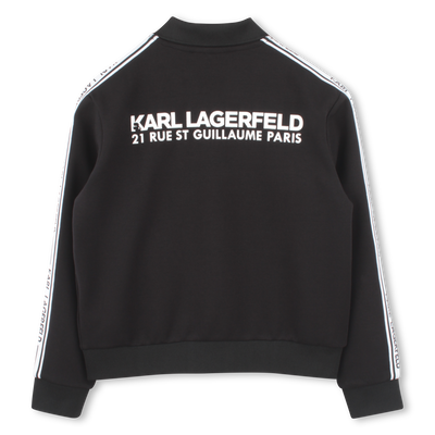 Cardigan zippé à poches KARL LAGERFELD KIDS GARCON