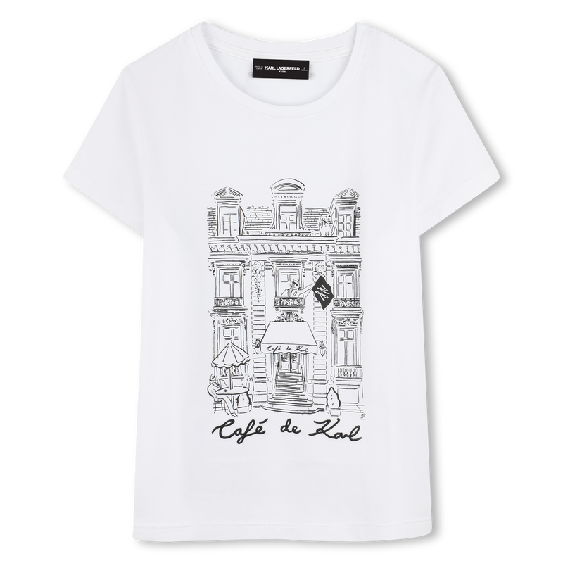 T-shirt avec imprimé placé KARL LAGERFELD KIDS 
                    FILLE