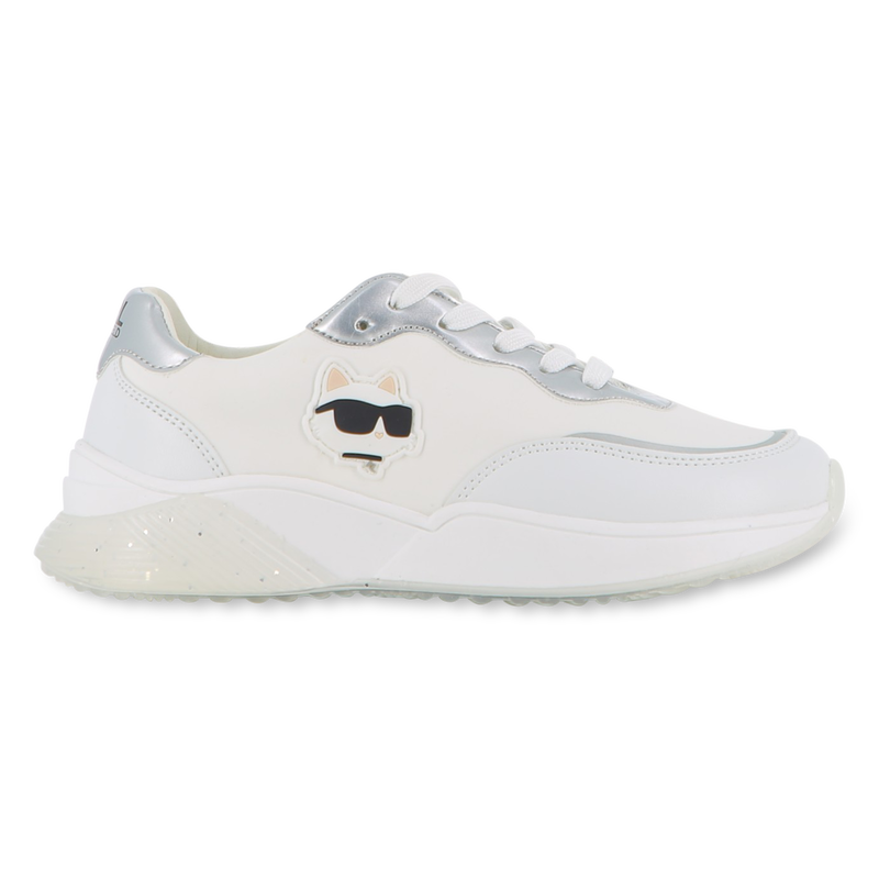 Baskets à lacets avec badge KARL LAGERFELD KIDS 
                    FILLE