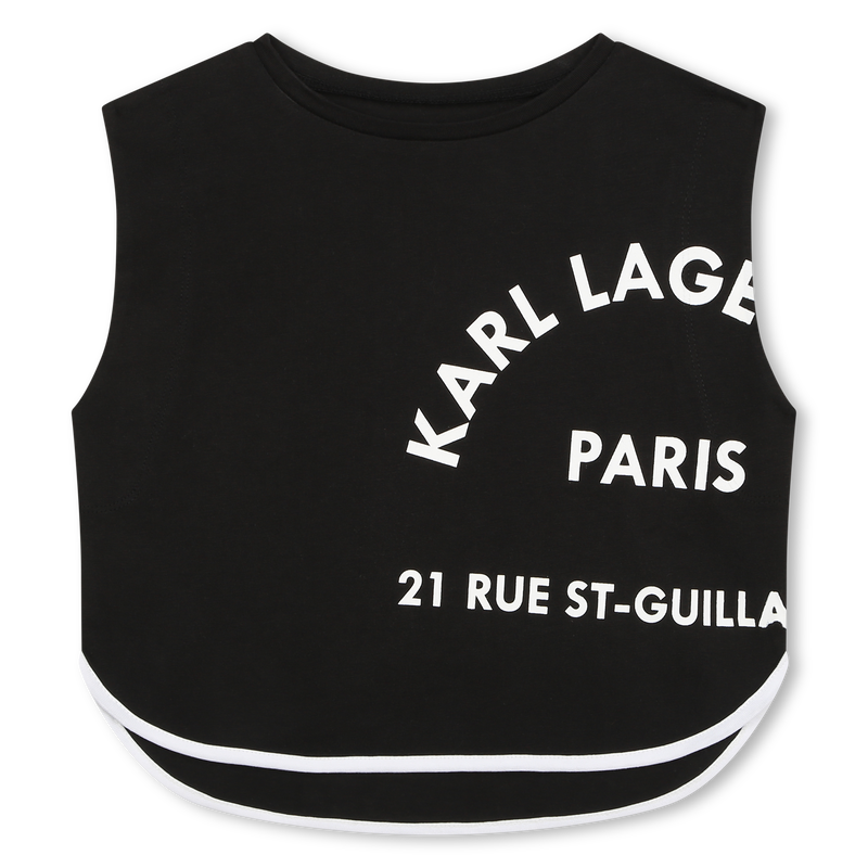 T-shirt sans manche imprimé KARL LAGERFELD KIDS 
                    FILLE