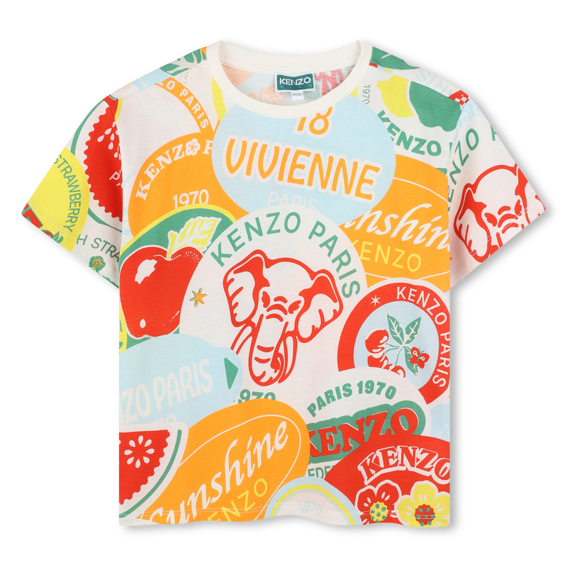 T-shirt coton manches courtes KENZO KIDS 
                        GARCON