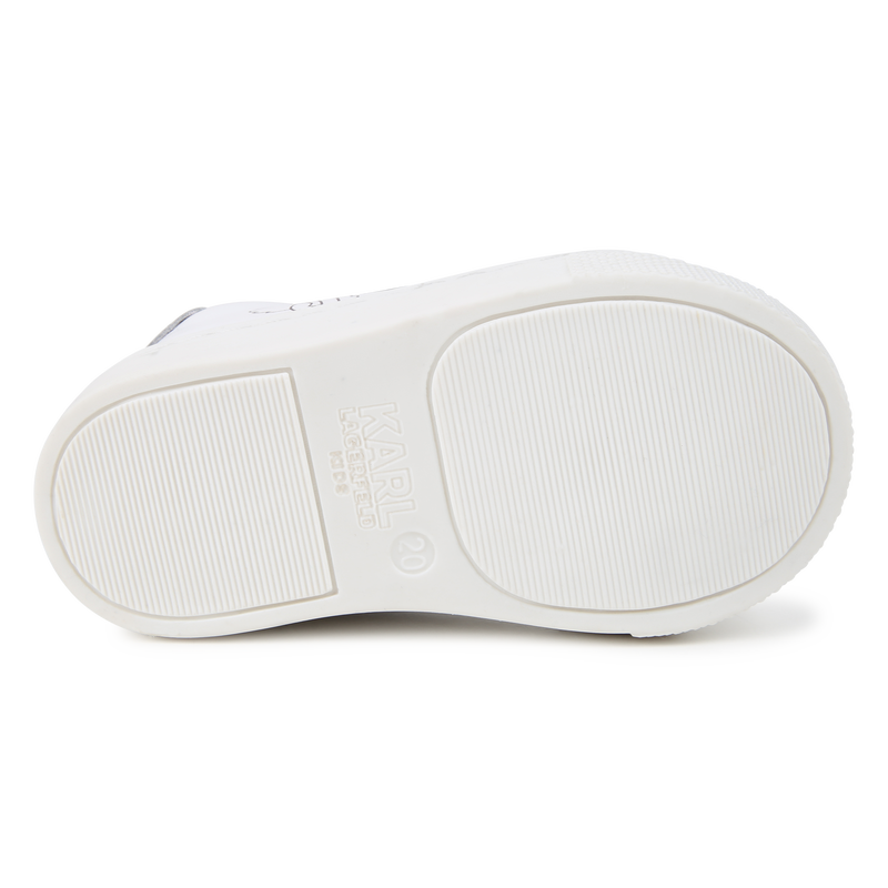Baskets basses en cuir de vachette KARL LAGERFELD KIDS 
                        UNISEXE