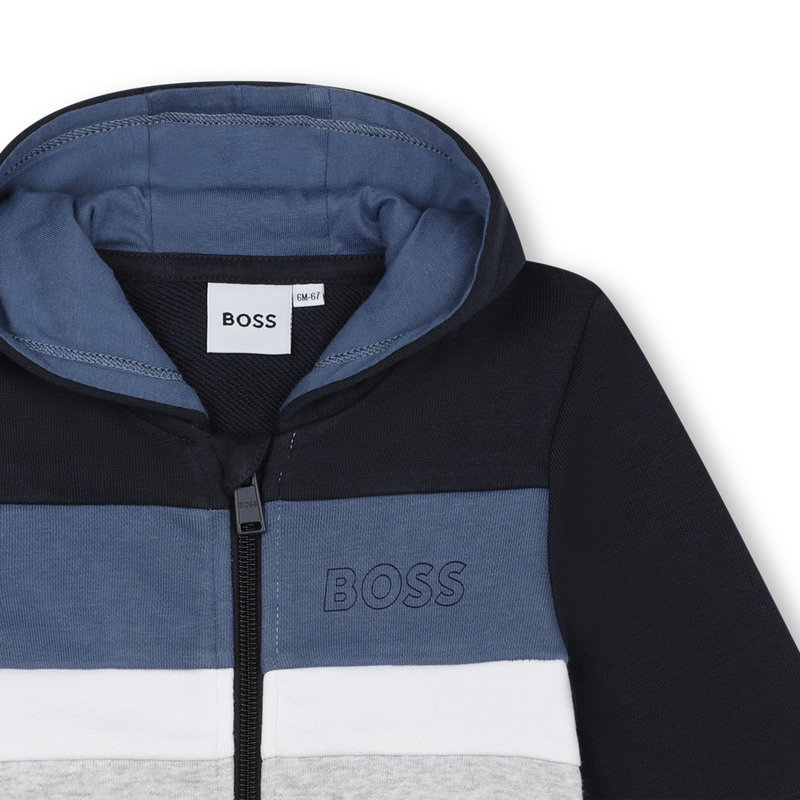 Sweat-shirt zippé en molleton BOSS 
                    GARCON