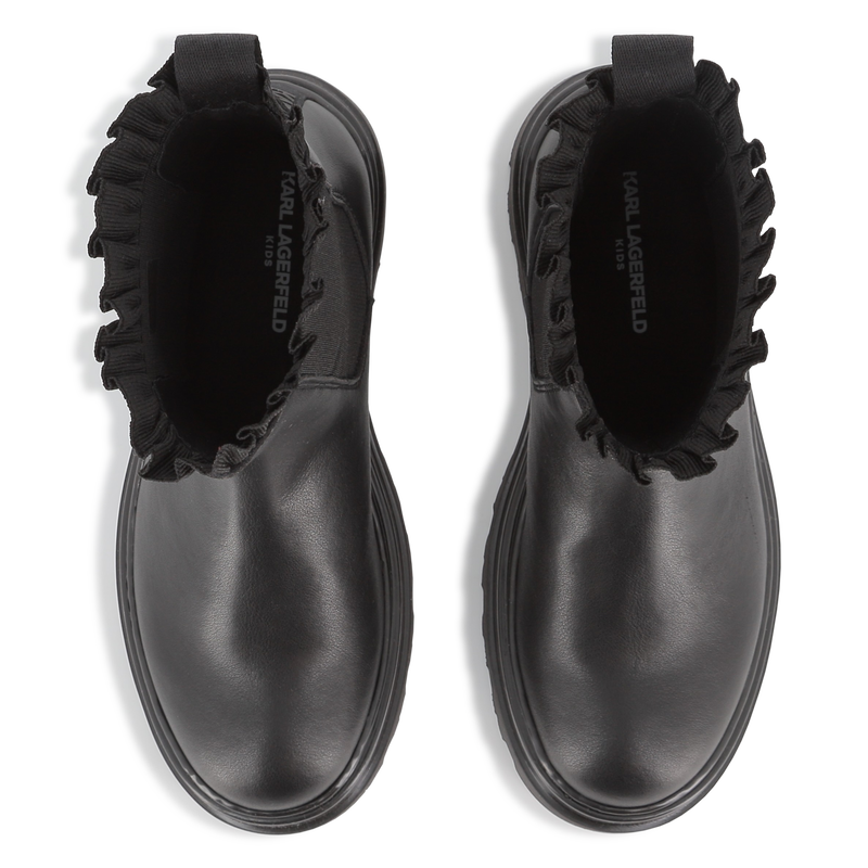 Bottine Chelsea en cuir de vachette KARL LAGERFELD KIDS 
                    FILLE