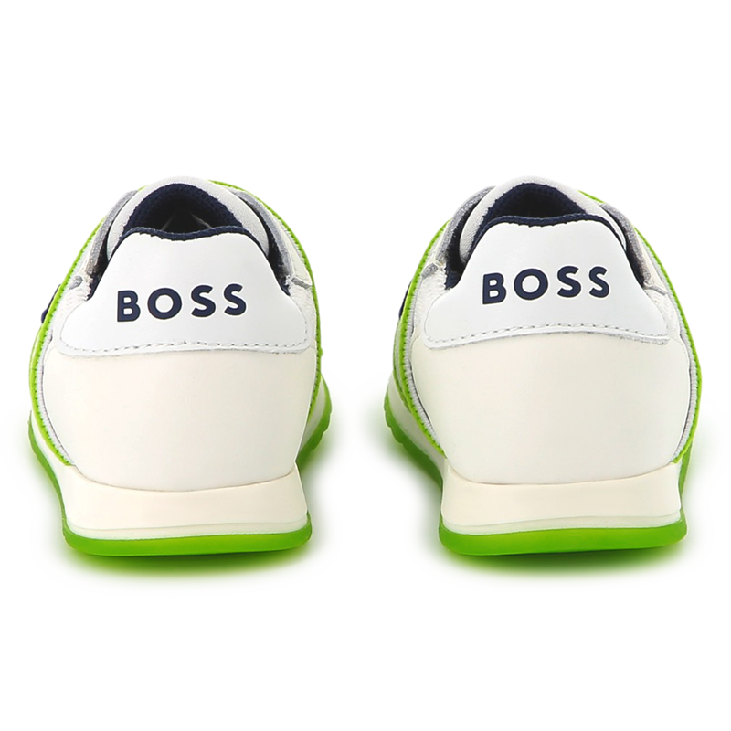 Baskets en cuir et maille ajourée BOSS 
                    GARCON