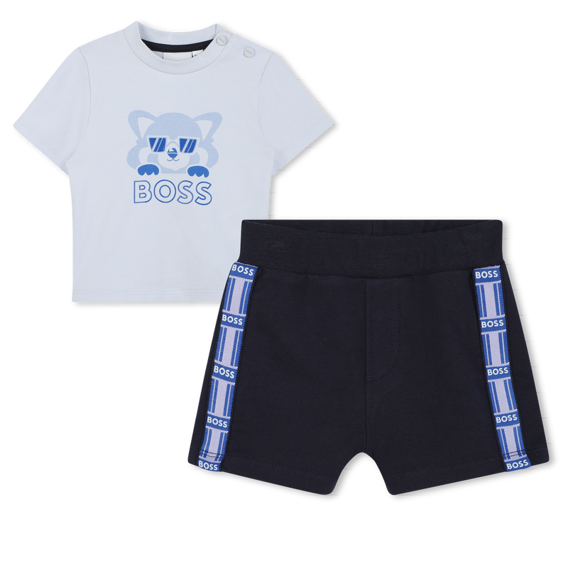 T-shirt imprimé et short BOSS 
                    GARCON