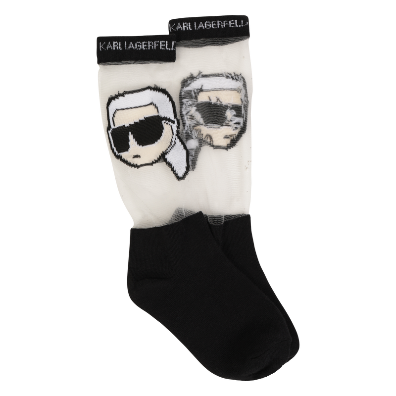 Chaussettes avec motif ajour&eacute; KARL LAGERFELD KIDS 
                        FILLE