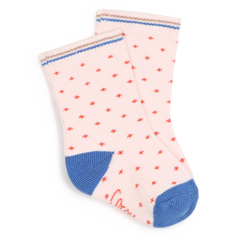 Chaussettes montantes &agrave; motifs CARREMENT BEAU 
                        FILLE