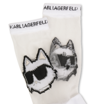 Chaussettes avec motif ajour&eacute; KARL LAGERFELD KIDS FILLE