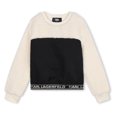 Sweat-shirt bimati&egrave;re KARL LAGERFELD KIDS FILLE