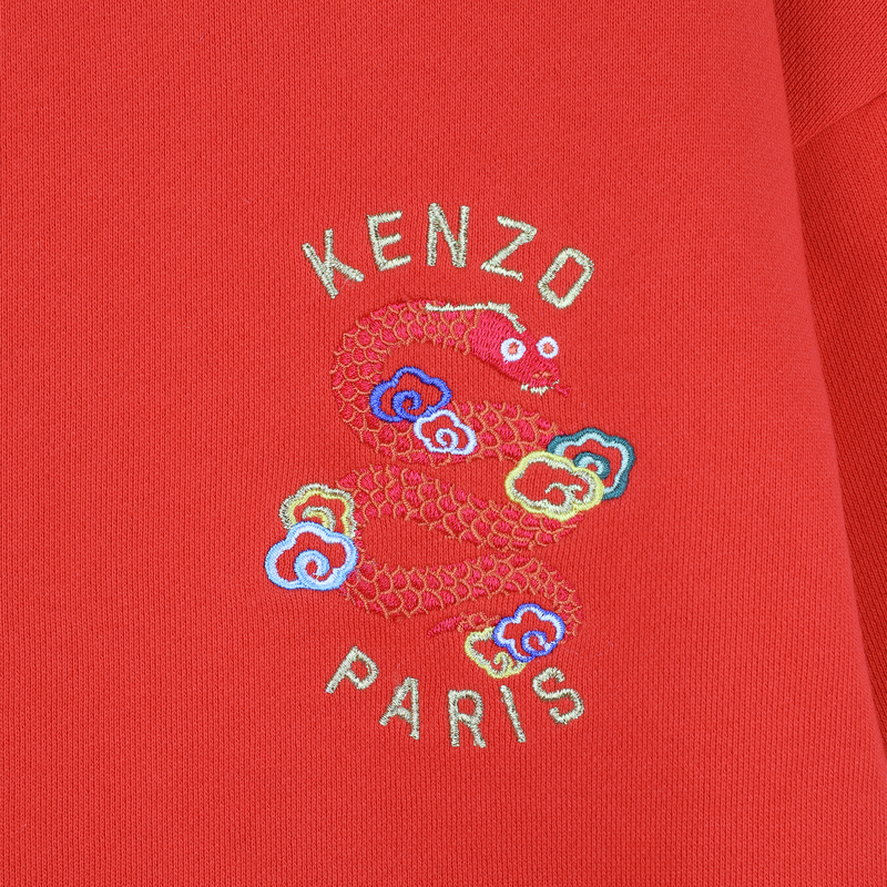 Robe droite avec broderies KENZO KIDS 
                    FILLE