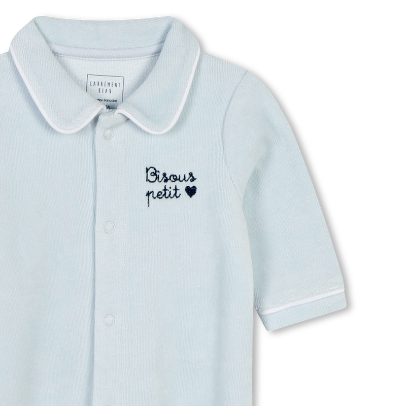 Pyjama velours brodé col polo CARREMENT BEAU 
                    GARCON