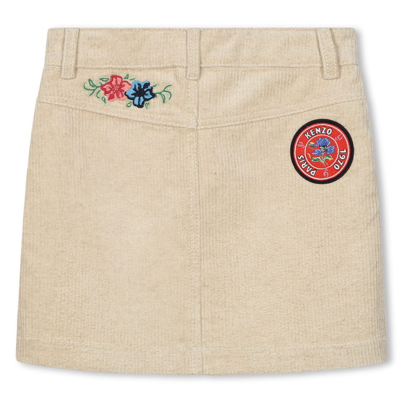 Jupe droite brodée avec poches KENZO KIDS 
                    FILLE