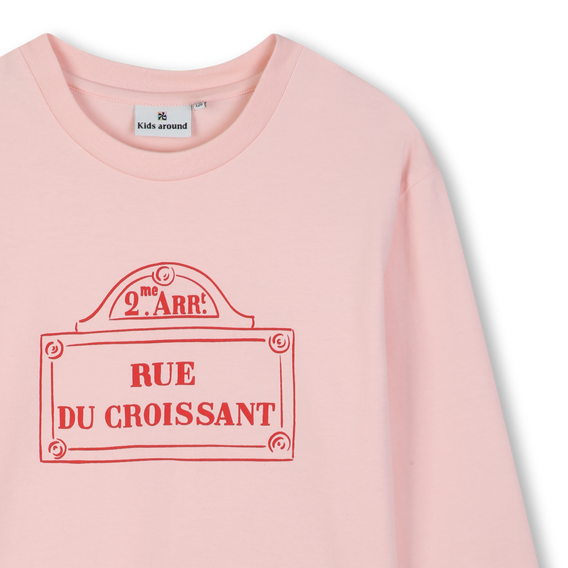 Tee-shirt manches longues KIDS AROUND 
                        FILLE