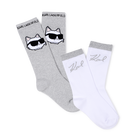 Lot de 2 paires de chaussettes KARL LAGERFELD KIDS 
                    FILLE