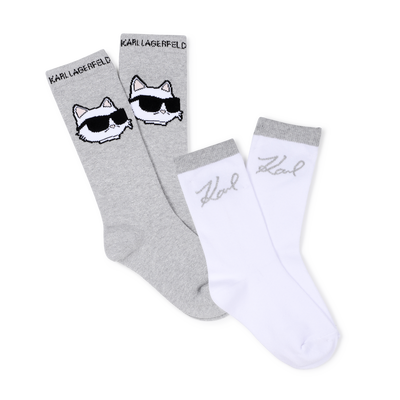 Lot de 2 paires de chaussettes KARL LAGERFELD KIDS FILLE