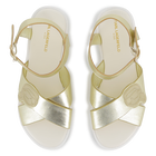 Sandales cuir de vachette KARL LAGERFELD KIDS 
                    FILLE