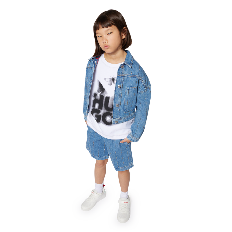 Veste en jean &agrave; rayures Hugo 
                        FILLE