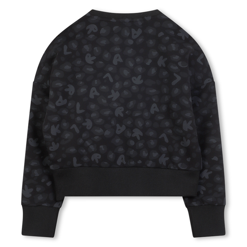 Sweat-shirt en double jersey KARL LAGERFELD KIDS 
                    FILLE