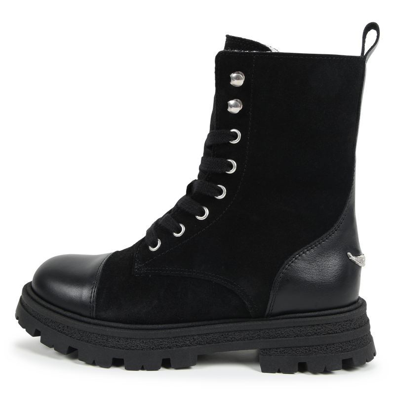 Bottines à lacets en cuir de vachette ZADIG & VOLTAIRE 
                    FILLE
