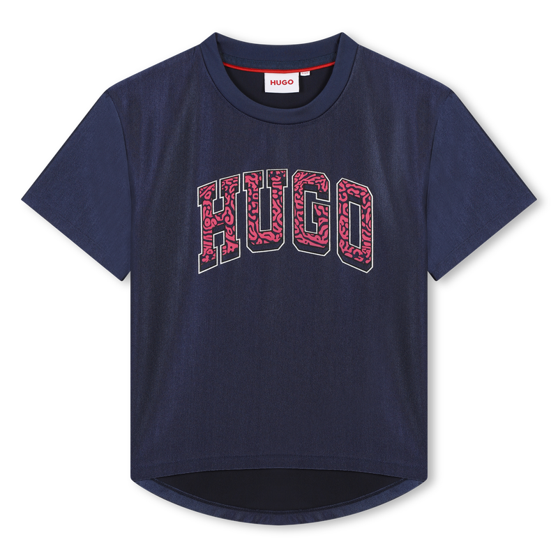 T-shirt brillant avec sigle Hugo 
                    FILLE