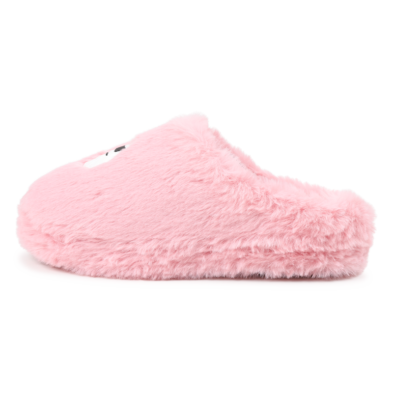 Chaussons en polaire duveteuse KARL LAGERFELD KIDS 
                    FILLE