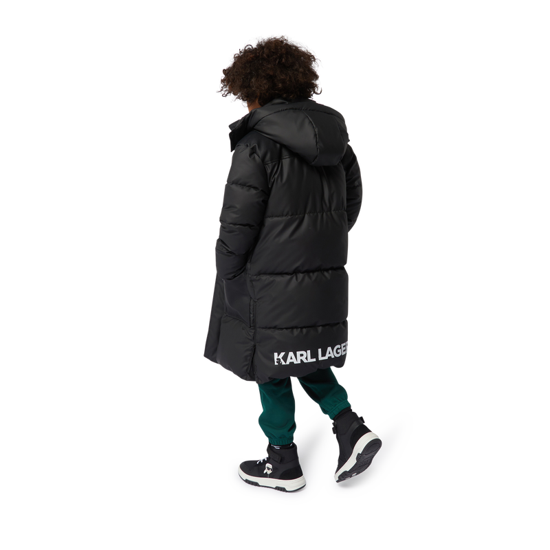 Baskets montantes en cuir de vachette KARL LAGERFELD KIDS 
                    GARCON