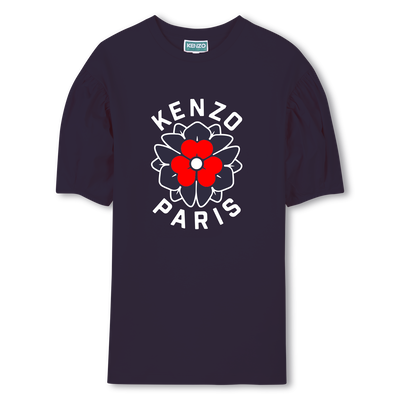 Robe droite manches bouffantes KENZO KIDS FILLE