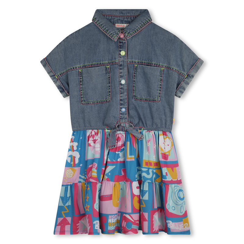 Robe bimatière col chemise BILLIEBLUSH 
                    FILLE