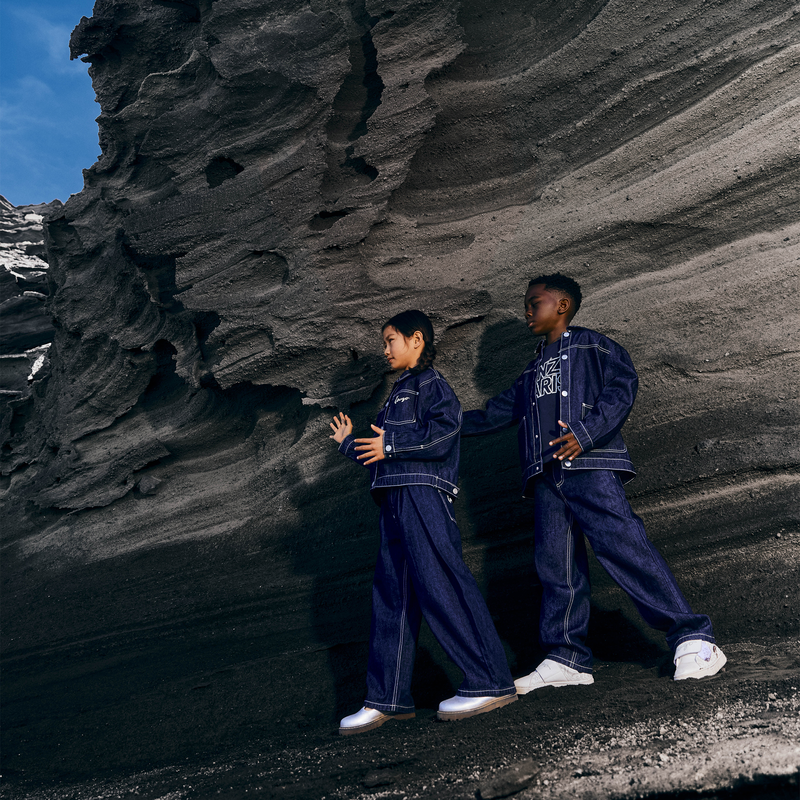 Baskets en cuir de vache KENZO KIDS 
                    UNISEXE