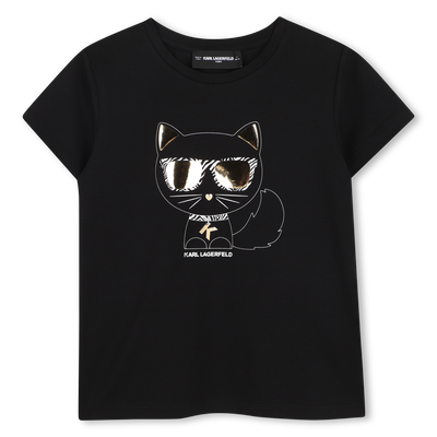 T-SHIRT ILLUSTRATION CHOUPETTE KARL LAGERFELD KIDS FILLE