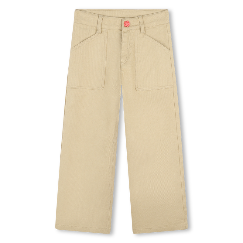 Pantalon évasé en coton KENZO KIDS 
                    FILLE