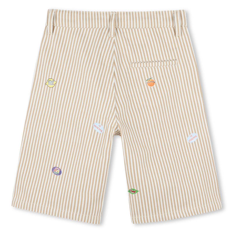 Bermuda rayé avec badges KENZO KIDS 
                    GARCON